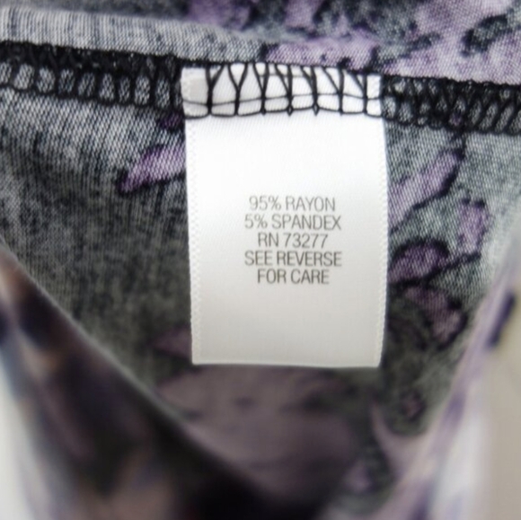 Dana Buchman floral Side Slits Long Slim Maxi Skirt (M) Black EUC - Picture 8 of 8